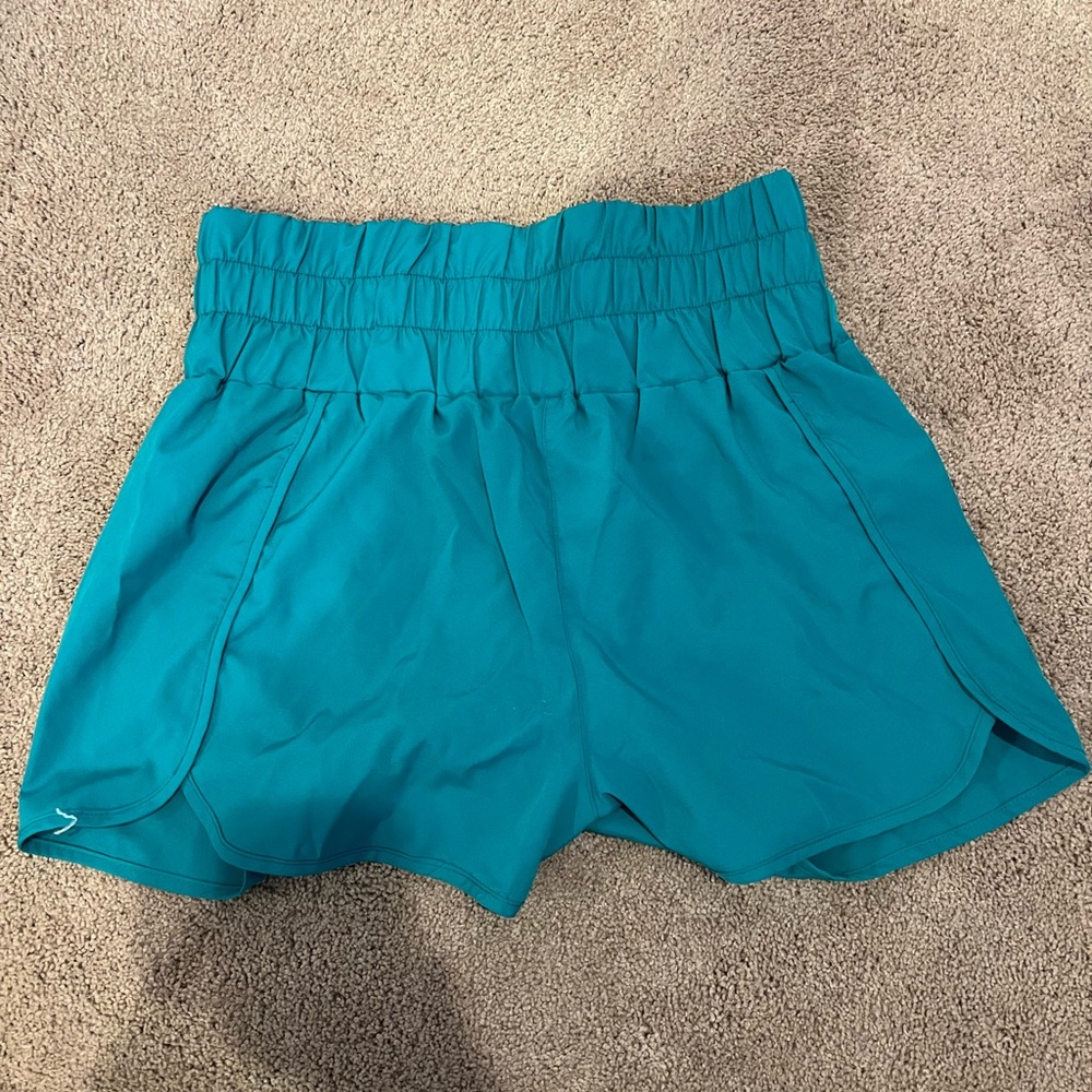 Impression online boutique high waisted turquoise shorts